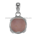 Pink Opal Gemstone 925 Sterling Silver Pendant Jewelry